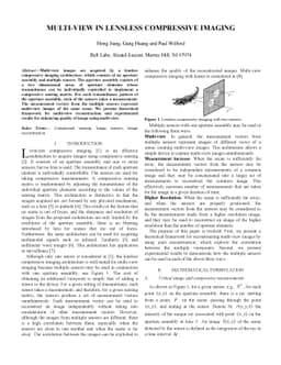 Multi-view in Lensless Compressive Imaging