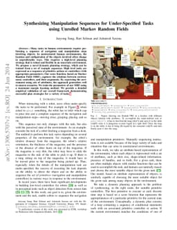 Synthesizing Manipulation Sequences for Under-Specified Tasks using
  Unrolled Markov Random Fields