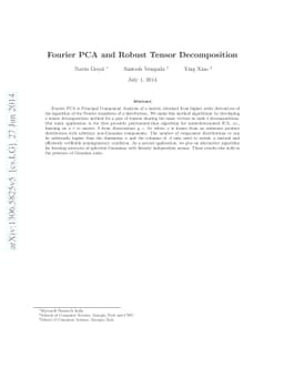 Fourier PCA and Robust Tensor Decomposition