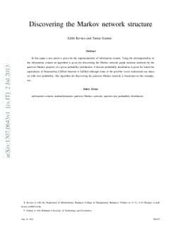 Discovering the Markov network structure
