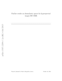 Further results on dissimilarity spaces for hyperspectral images RF-CBIR
