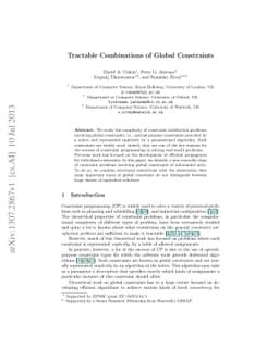 Tractable Combinations of Global Constraints