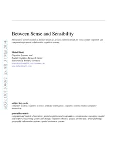 Between Sense and Sensibility: Declarative narrativisation of mental
  models as a basis and benchmark for visuo-spatial cognition and computation
  focussed collaborative cognitive systems