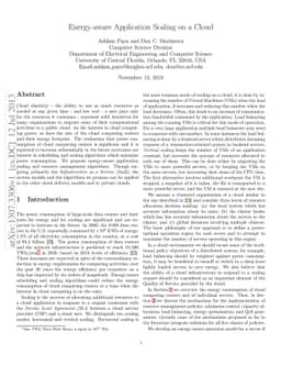 Energy-aware Application Scaling on a Cloud