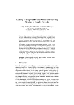 Learning an Integrated Distance Metric for Comparing Structure of
  Complex Networks