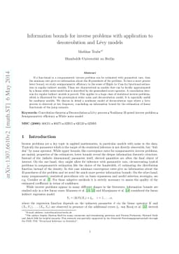 Information bounds for inverse problems with application to
  deconvolution and Lévy models