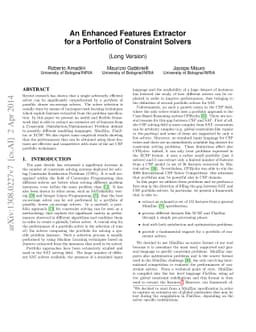 An Enhanced Features Extractor for a Portfolio of Constraint Solvers