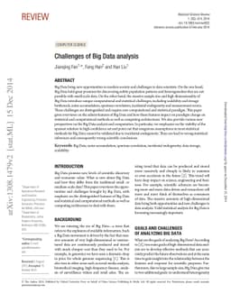 Challenges of Big Data Analysis
