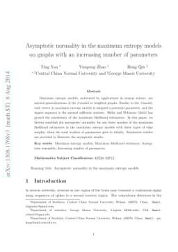 Asymptotic normality in the maximum entropy models on graphs with an
  increasing number of parameters