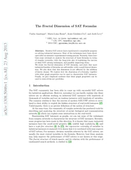 The Fractal Dimension of SAT Formulas