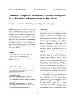 Current and voltage based bit errors and their combined mitigation for
  the Kirchhoff-law-Johnson-noise secure key exchange