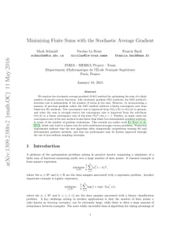 Minimizing Finite Sums with the Stochastic Average Gradient