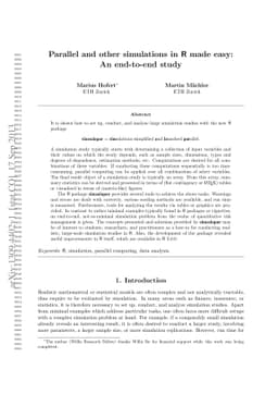 Parallel and other simulations in R made easy: An end-to-end study