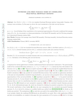 Extremes and first passage times of correlated fBm's