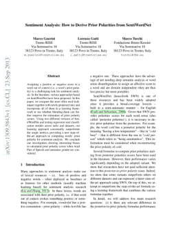Sentiment Analysis: How to Derive Prior Polarities from SentiWordNet