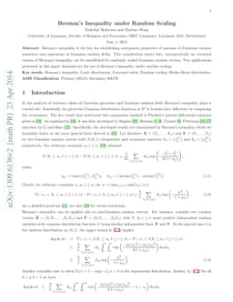 Berman's inequality under random scaling