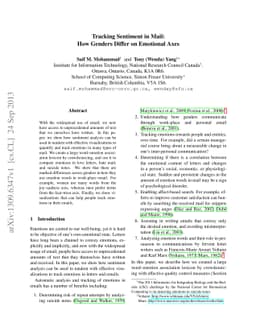 Tracking Sentiment in Mail: How Genders Differ on Emotional Axes