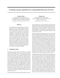 Evaluating Anytime Algorithms for Learning Optimal Bayesian Networks