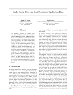 Cyclic Causal Discovery from Continuous Equilibrium Data