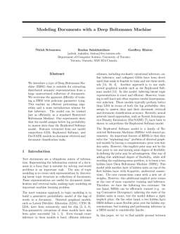 Modeling Documents with Deep Boltzmann Machines