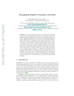 Propagating Regular Counting Constraints