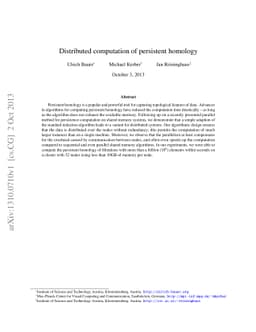 Distributed computation of persistent homology