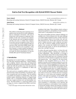 End-to-End Text Recognition with Hybrid HMM Maxout Models