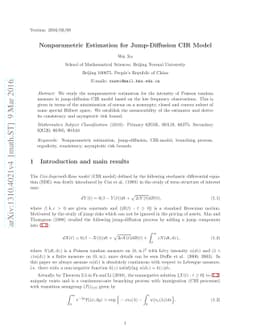 Nonparametric Estimation for Jump-Diffusion CIR Model
