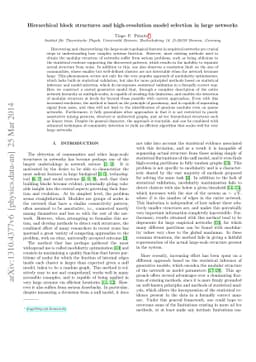Hierarchical Block Structures and High-resolution Model Selection in
  Large Networks