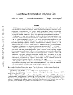 Distributed Computation of Sparse Cuts