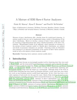 A Mixture of SDB Skew-t Factor Analyzers