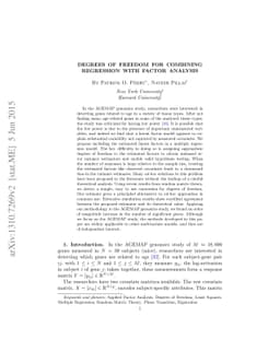 Degrees of freedom for combining regression with factor analysis