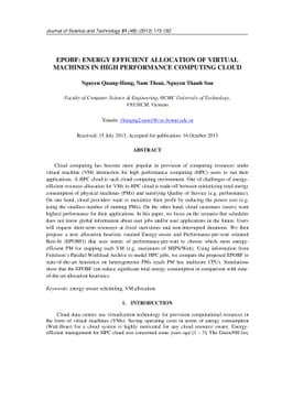 EPOBF: Energy Efficient Allocation of Virtual Machines in High
  Performance Computing Cloud