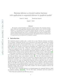 Bayesian inference as iterated random functions with applications to
  sequential inference in graphical models