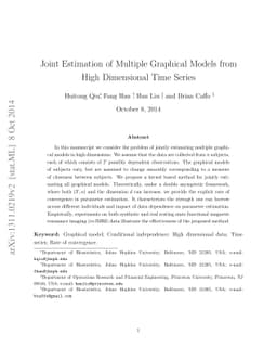 Joint Estimation of Multiple Graphical Models from High Dimensional Time
  Series