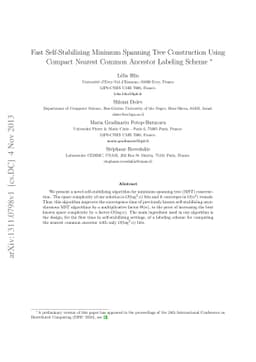 Fast Self-Stabilizing Minimum Spanning Tree Construction Using Compact
  Nearest Common Ancestor Labeling Scheme