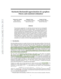Stochastic blockmodel approximation of a graphon: Theory and consistent
  estimation