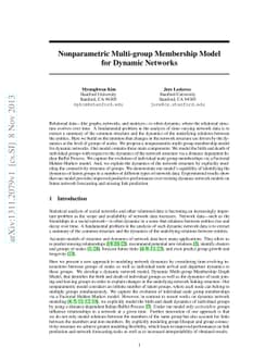 Nonparametric Multi-group Membership Model for Dynamic Networks