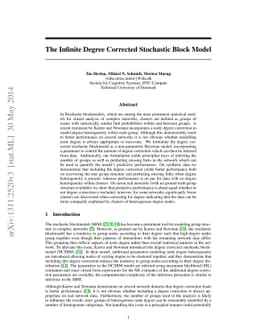 The Infinite Degree Corrected Stochastic Block Model