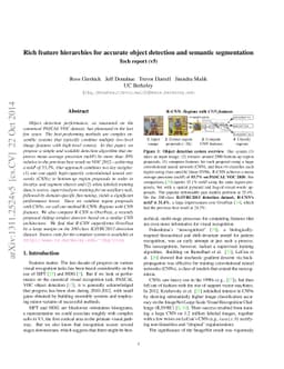 Rich feature hierarchies for accurate object detection and semantic
  segmentation