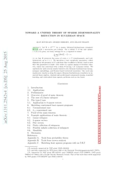 Toward a unified theory of sparse dimensionality reduction in Euclidean
  space
