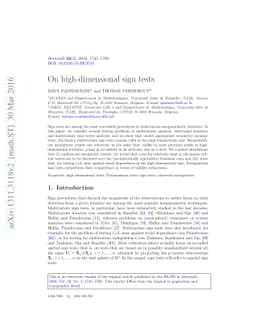 On high-dimensional sign tests
