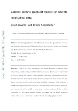Some context-specific graphical models for discrete longitudinal data