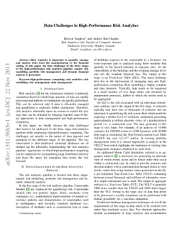Data Challenges in High-Performance Risk Analytics