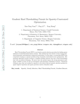 Gradient Hard Thresholding Pursuit for Sparsity-Constrained Optimization