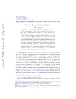 Rate-optimal posterior contraction for sparse PCA