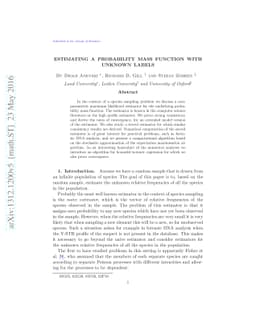 Estimating a probability mass function with unknown labels