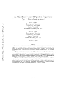An Algorithmic Theory of Dependent Regularizers, Part 1: Submodular
  Structure