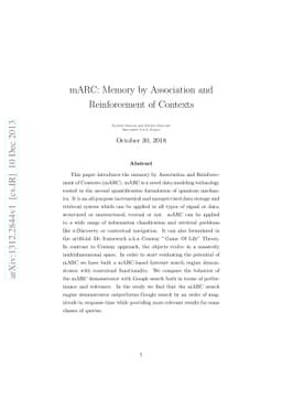 mARC: Memory by Association and Reinforcement of Contexts