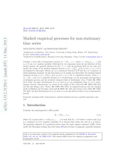 Marked empirical processes for non-stationary time series